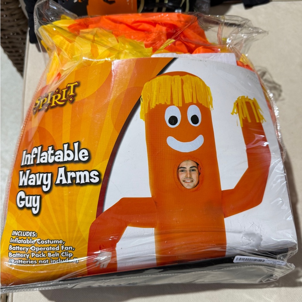 Like new! Spirit Inflatable Wavy Arms Guy - Vibrant Orange and Yellow